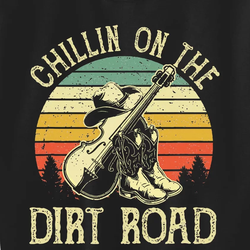 Chillin On The Dirt Road Western Life Rodeo Country Music Kids Sweatshirt