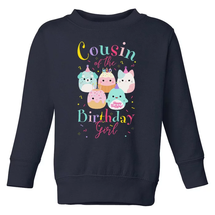 Cousin Of The Birthday Squish Squad Mallow Toddler Sweatshirt