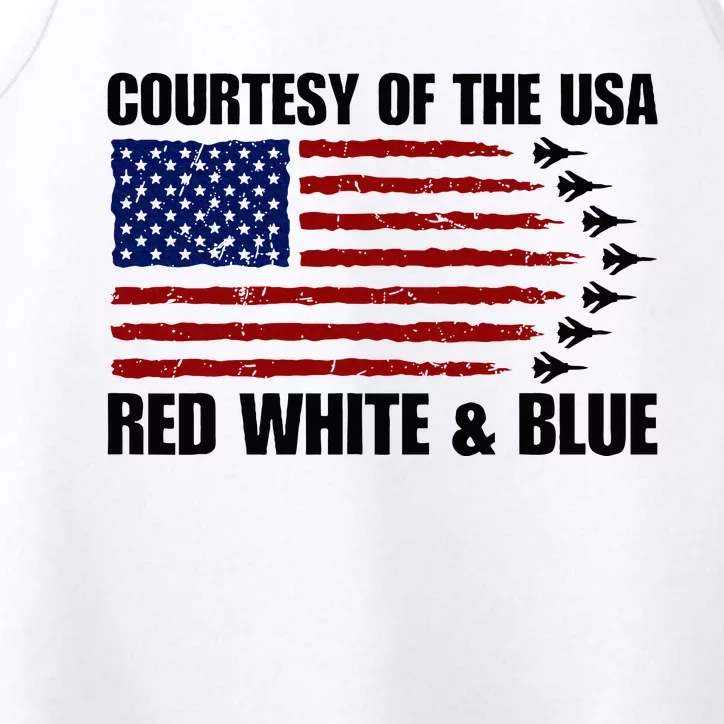 Courtesy Of The Usa Red White And Blue Performance Tank