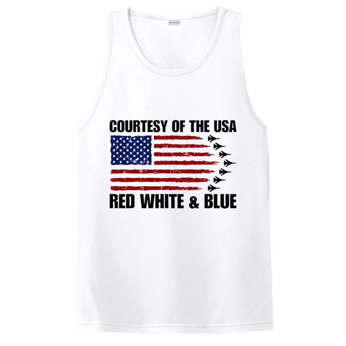 Courtesy Of The Usa Red White And Blue Performance Tank