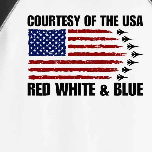 Courtesy Of The Usa Red White And Blue Toddler Fine Jersey T-Shirt