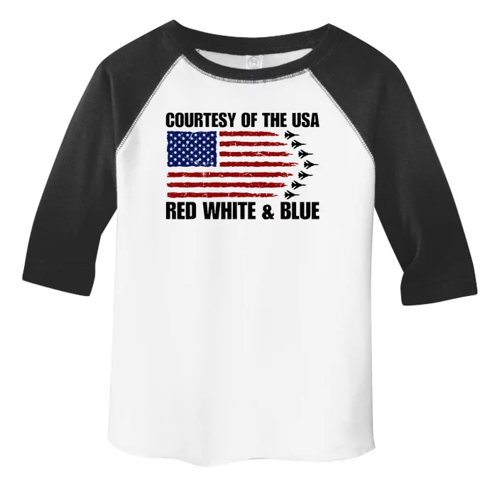 Courtesy Of The Usa Red White And Blue Toddler Fine Jersey T-Shirt