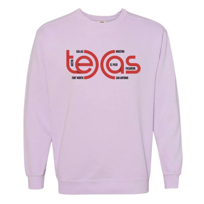 Cities Of Texas Logo Garment-Dyed Sweatshirt