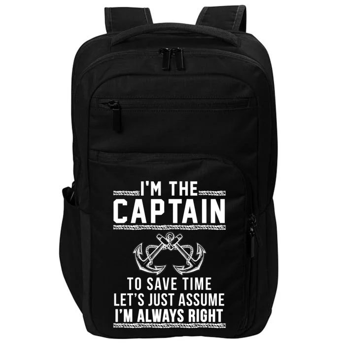 Captain Of The Boat Gift Impact Tech Backpack