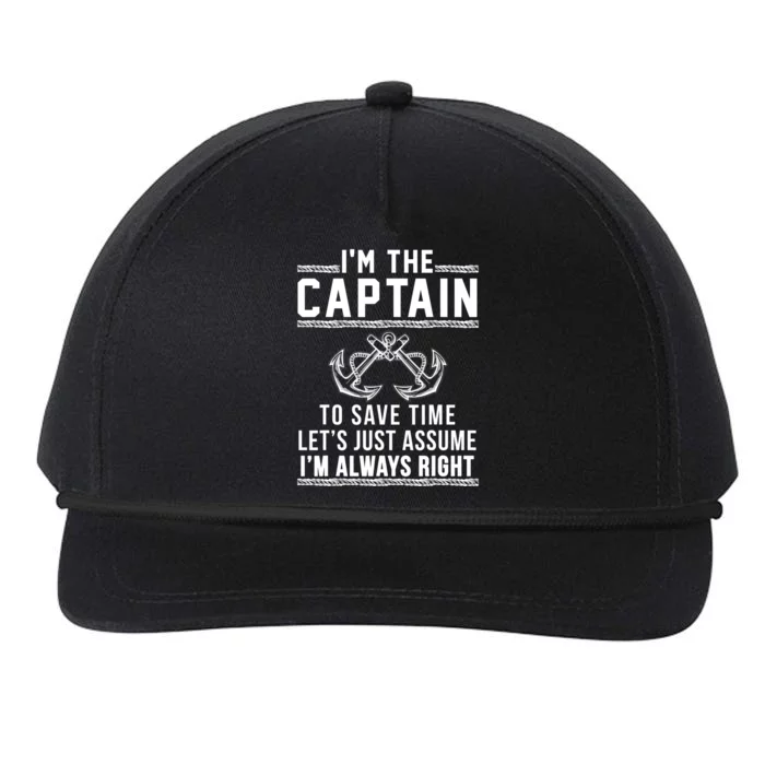 Captain Of The Boat Gift Snapback Five-Panel Rope Hat