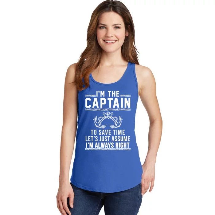 Captain Of The Boat Gift Ladies Essential Tank