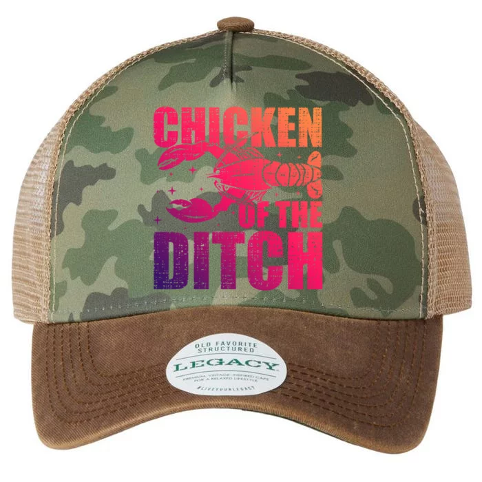 Chicken Of The Ditch Crawfish Season Mud Bug Lovers Gift Legacy Tie Dye Trucker Hat