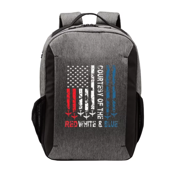 Courtesy Of The Red White And Blue Vintage America Us Flag Vector Backpack