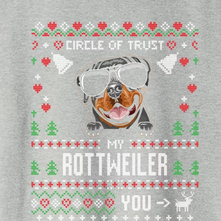 Circle Of Trust My Rottweiler Funny Ugly Christmas Gift Women's Crop Top Tee