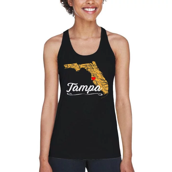 City Of TAMPA BAY FLORIDA Vacation Souvenir Women's Racerback Tank