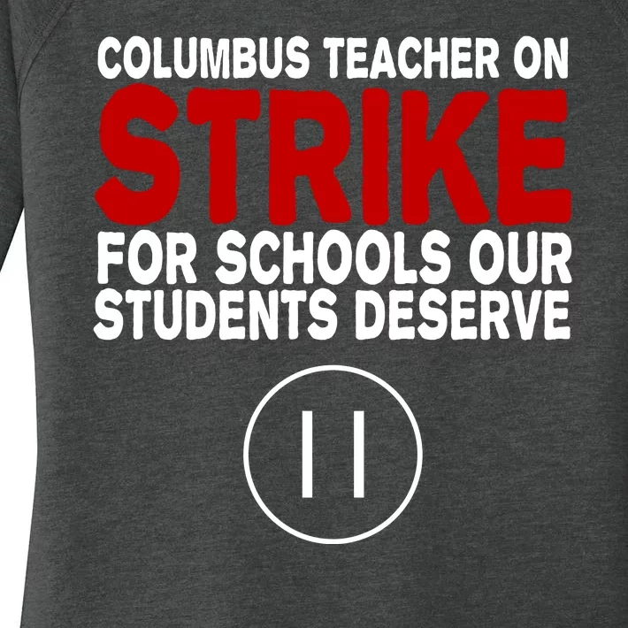 Columbus Ohio Teacher, School Teachers Strike Women's Perfect Tri Tunic Long Sleeve Shirt