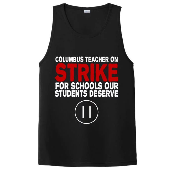 Columbus Ohio Teacher, School Teachers Strike Performance Tank