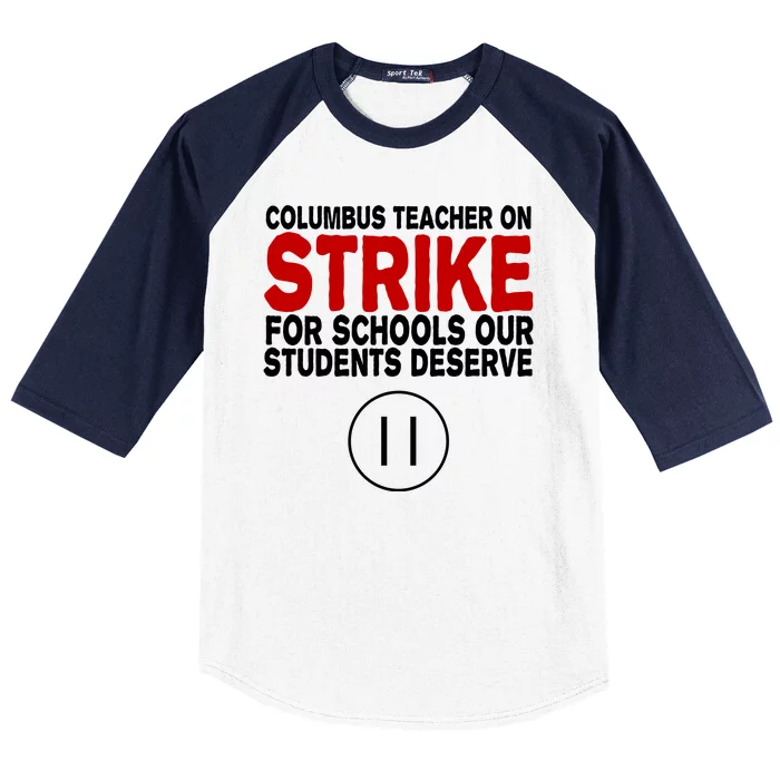 Columbus Ohio Teacher, School Teachers Strike Baseball Sleeve Shirt