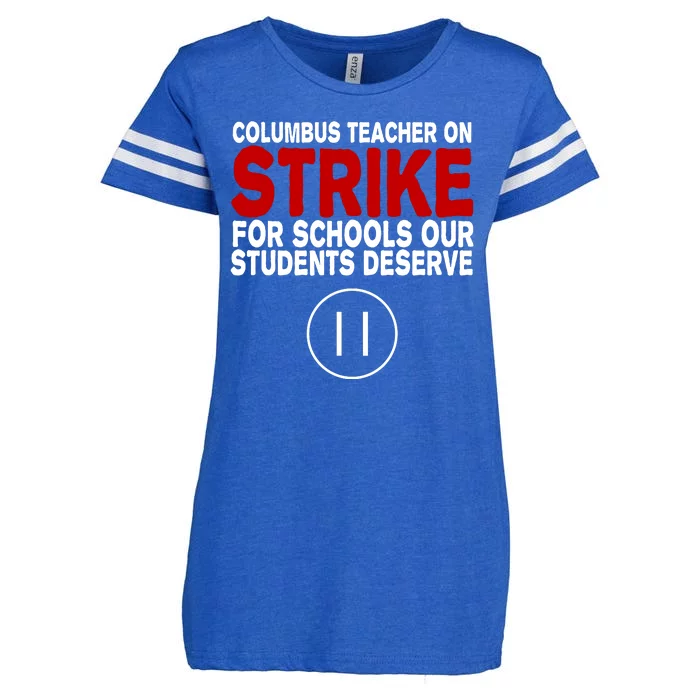 Columbus Ohio Teacher, School Teachers Strike Enza Ladies Jersey Football T-Shirt