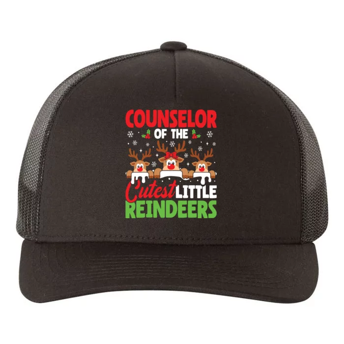 Counselor Of The Cutest Reindeers Christmas Counselor Yupoong Adult 5-Panel Trucker Hat