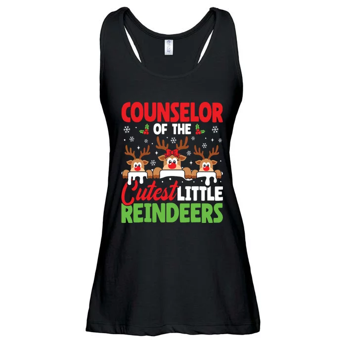 Counselor Of The Cutest Reindeers Christmas Counselor Ladies Essential Flowy Tank