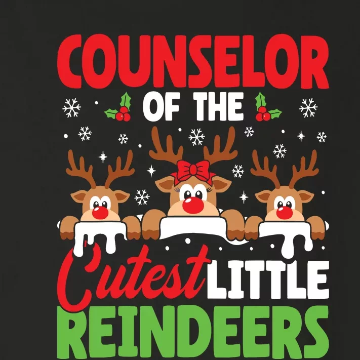 Counselor Of The Cutest Reindeers Christmas Counselor Toddler Long Sleeve Shirt