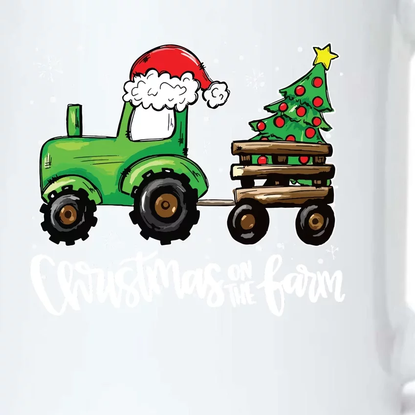 Christmas On The Farm Tractor Santa Farmer Christmas Trees Black Color Changing Mug