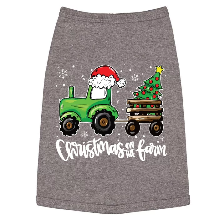 Christmas On The Farm Tractor Santa Farmer Christmas Trees Doggie Tank