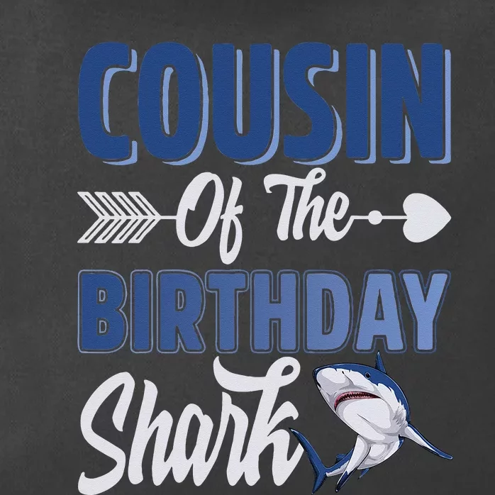 Cousin Of The Birthday Shark Ocean Matching Family Zip Tote Bag