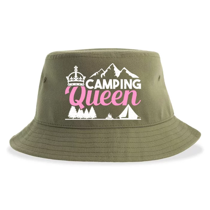 Camper Outdoor Tent Camping Queen Cute Gift Sustainable Bucket Hat