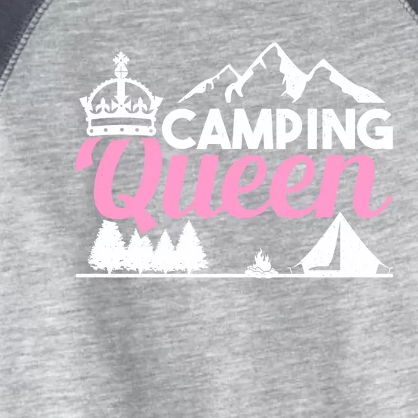 Camper Outdoor Tent Camping Queen Cute Gift Toddler Fine Jersey T-Shirt