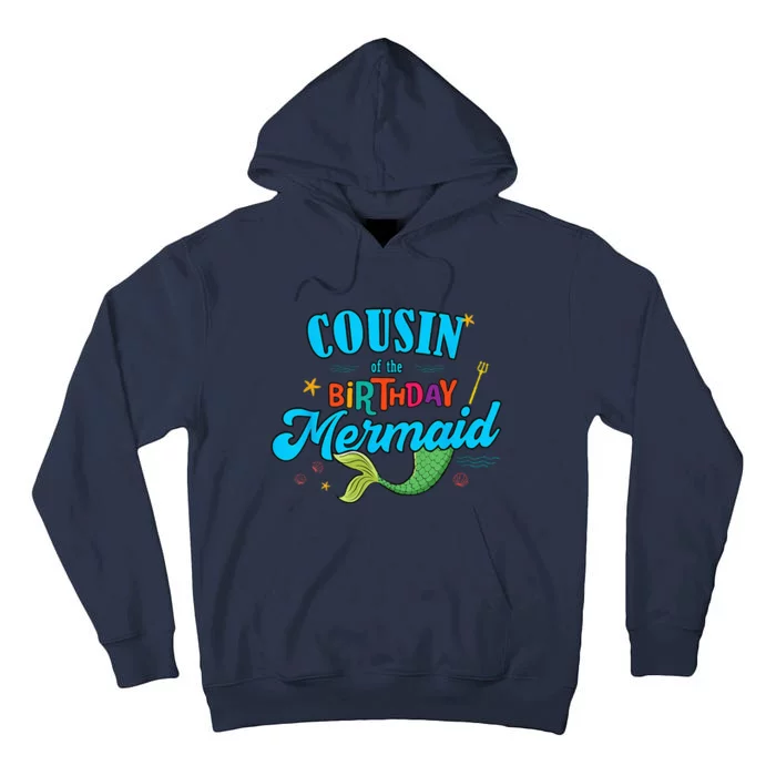 Cousin of the Birthday Mermaid Family Matching Party Tall Hoodie