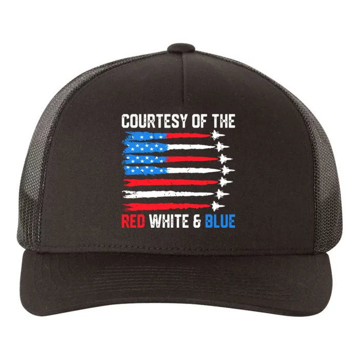 Courtesy Of The Red White Blue Yupoong Adult 5-Panel Trucker Hat