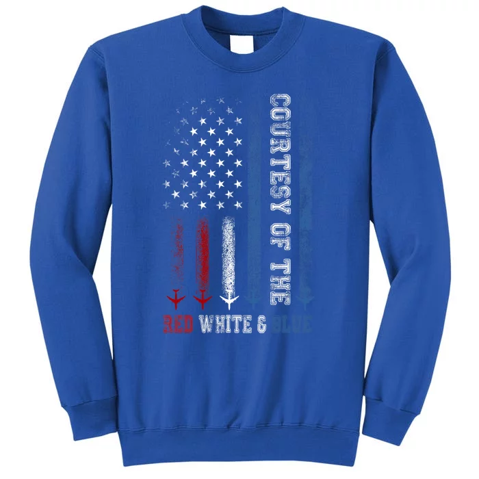 Courtesy Of The Red White And Blue Us Flag Sweatshirt