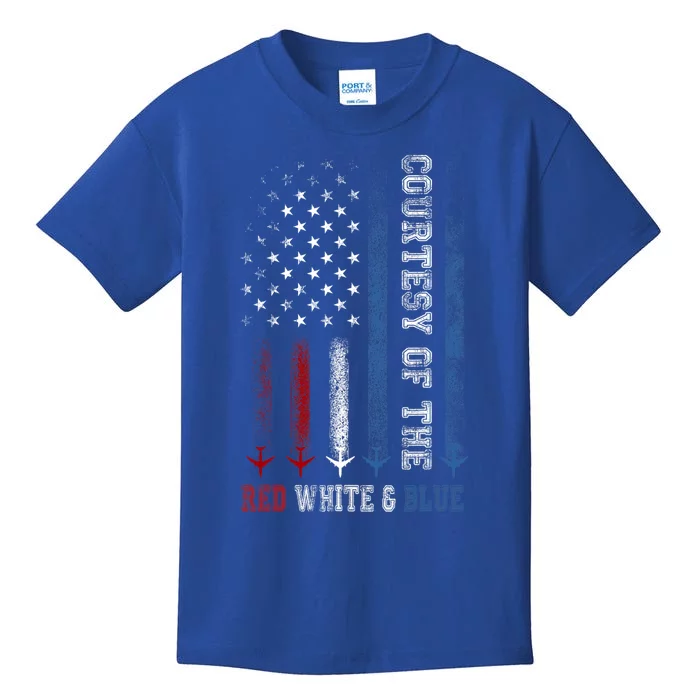 Courtesy Of The Red White And Blue Us Flag Kids T-Shirt