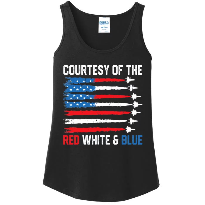 Courtesy Of The Red White And Blue 4th Of July Ladies Essential Tank