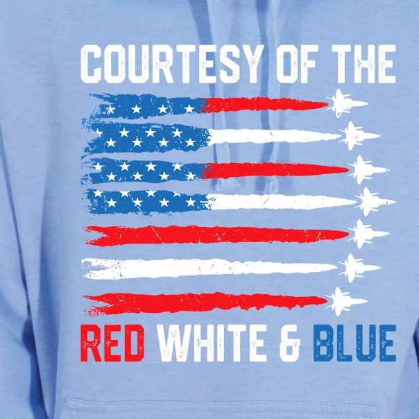 Courtesy Of The Red White And Blue 4th Of July Unisex Surf Hoodie