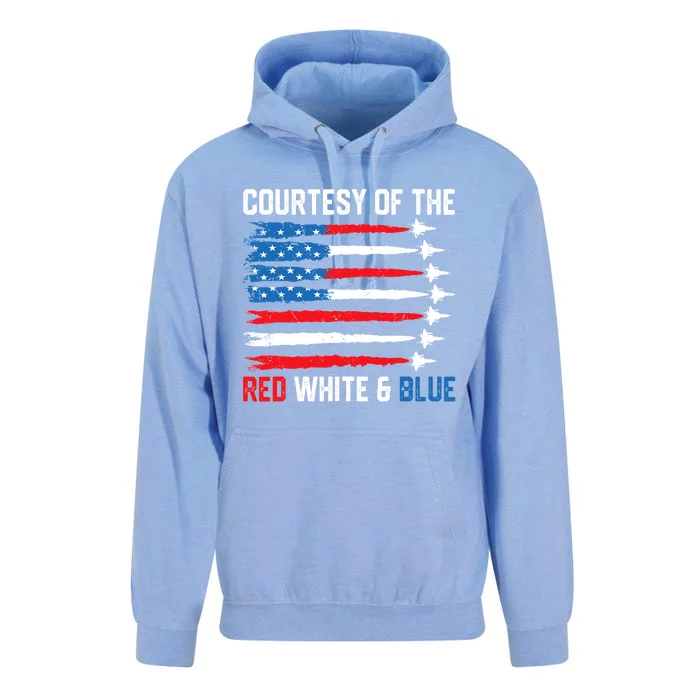 Courtesy Of The Red White And Blue 4th Of July Unisex Surf Hoodie