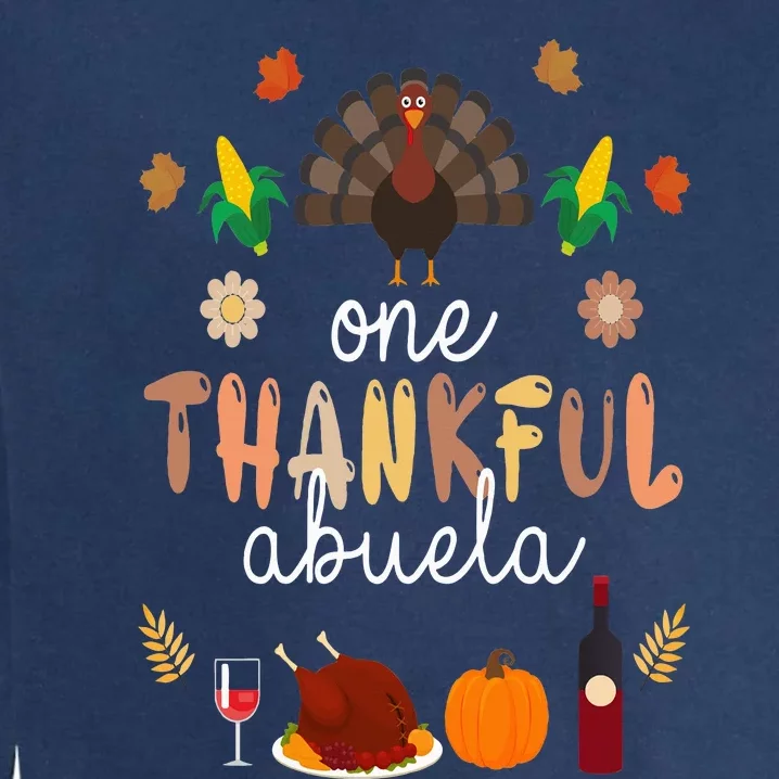 Cute One Thankful ABUELA Farmer Family Thanksgiving Garment-Dyed Sweatshirt