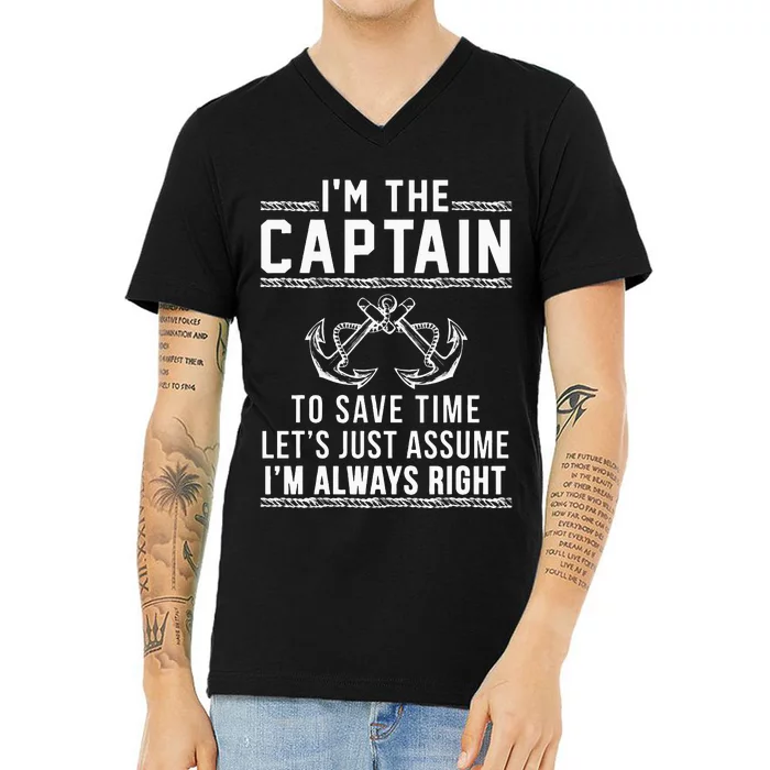 Captain Of The Boat V-Neck T-Shirt