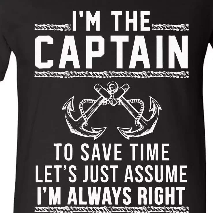 Captain Of The Boat V-Neck T-Shirt