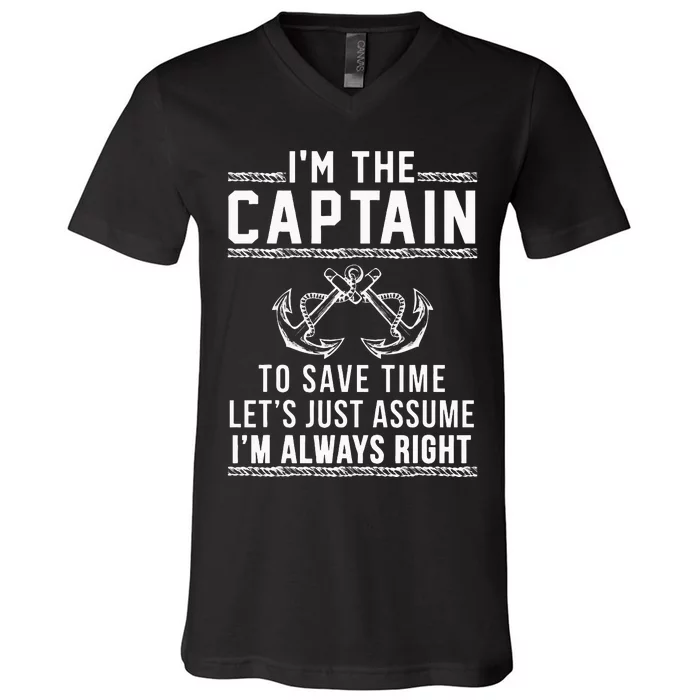 Captain Of The Boat V-Neck T-Shirt