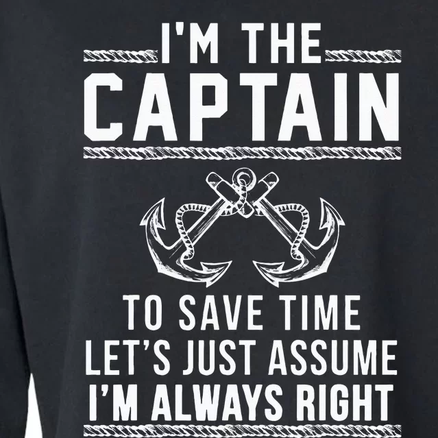 Captain Of The Boat Cropped Pullover Crew