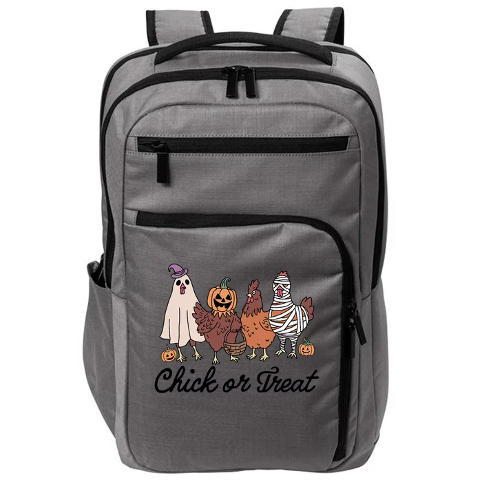 Chick Or Treat Halloween Witch Spooky Chicken Impact Tech Backpack