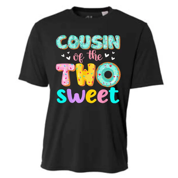 Cousin Of The Two Sweet Donut Birthday Family Theme Girl Cooling Performance Crew T-Shirt