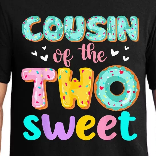 Cousin Of The Two Sweet Donut Birthday Family Theme Girl Pajama Set