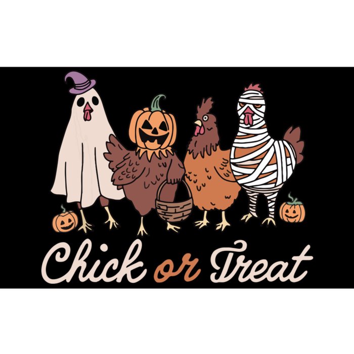 Chick Or Treat Halloween Witch Spooky Chicken Bumper Sticker