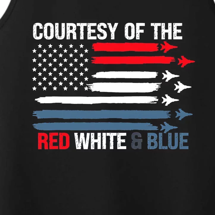 Courtesy Of The Red White And Blue Performance Tank