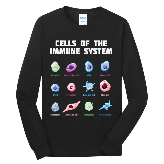 Cells Of The Immune System Biology Molecular Biology Tall Long Sleeve T-Shirt