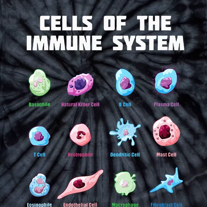 Cells Of The Immune System Biology Molecular Biology Tie-Dye T-Shirt