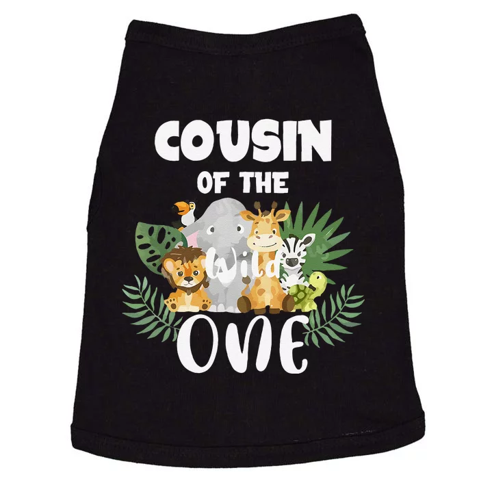 Cousin Of The Wild One 1st Birthday Safari Family Matching Doggie Tank