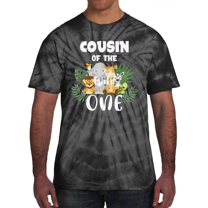 Cousin Of The Wild One 1st Birthday Safari Family Matching Tie-Dye T-Shirt