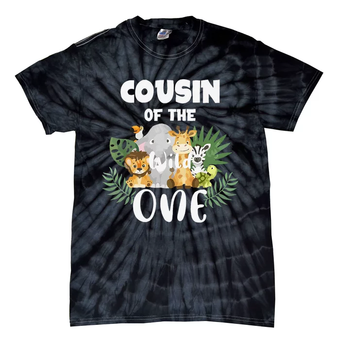 Cousin Of The Wild One 1st Birthday Safari Family Matching Tie-Dye T-Shirt