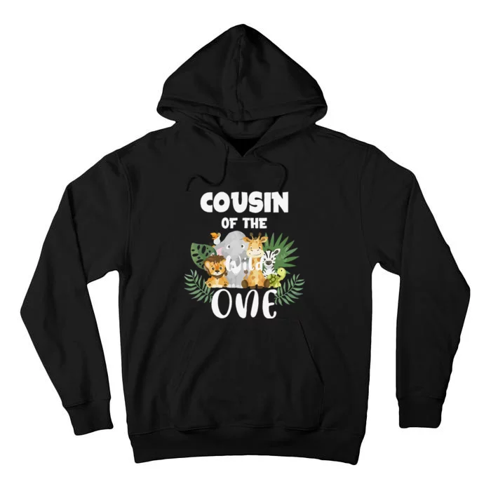 Cousin Of The Wild One 1st Birthday Safari Family Matching Tall Hoodie