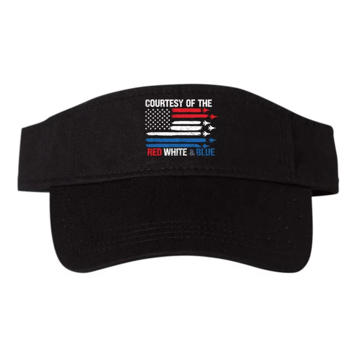 Courtesy Of The Red White And Blue Valucap Bio-Washed Visor